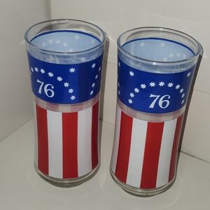 Vintage Bicentennial  76' Libbey Glassware Set of 2